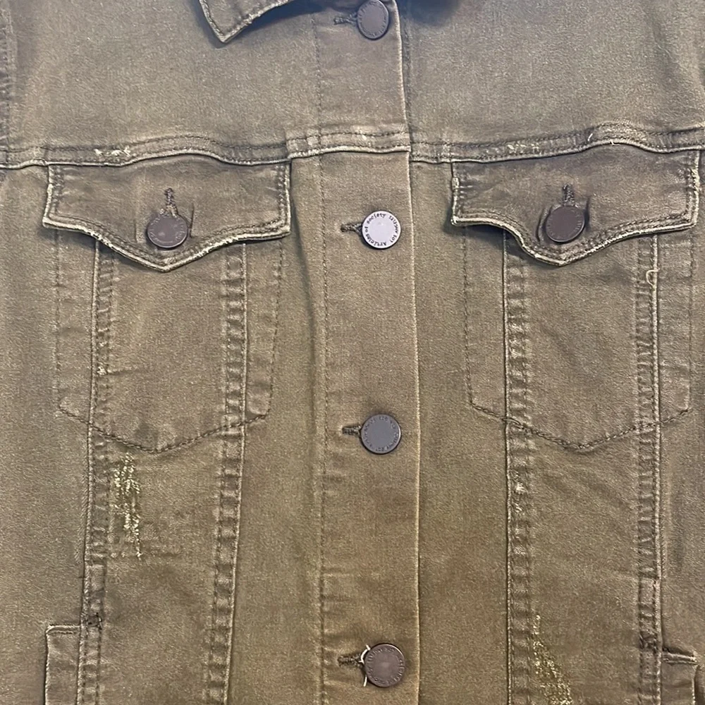 ARTICLES OF SOCIETY Army Green Denim Jacket - Picture 3 of 8